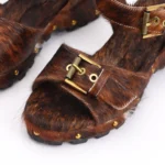 UnityPuremax™ Luxury Horsehair Flat Sandals for Women – Designer Leather Platform Sandalias de Mujer 6