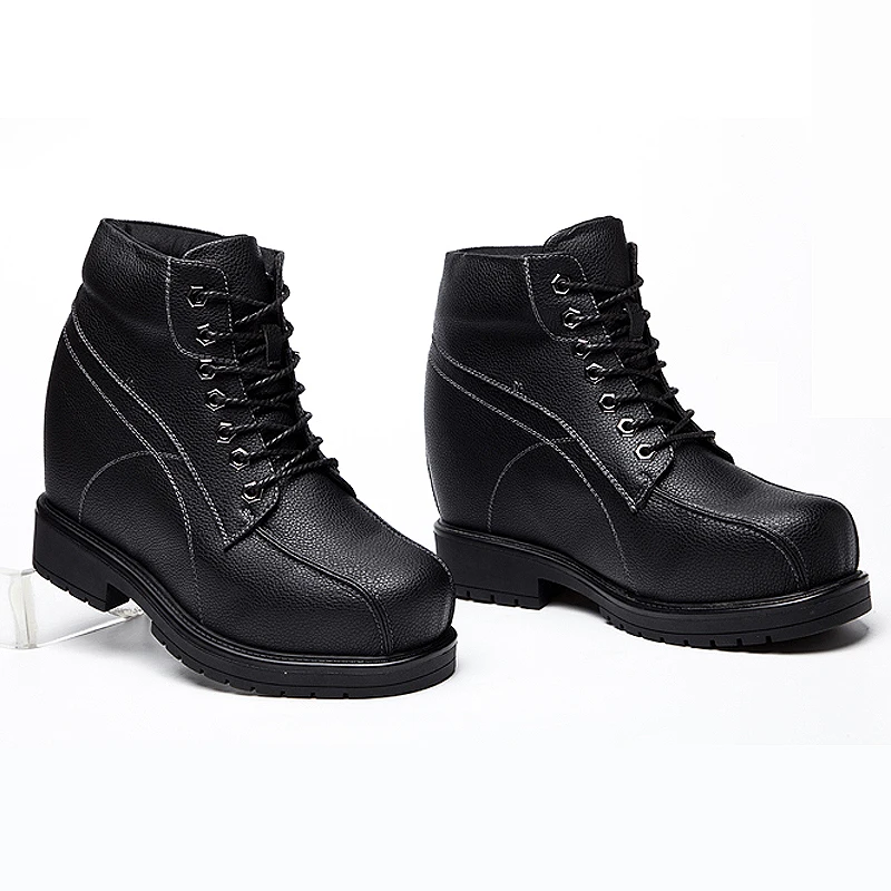 Men’s 15cm Height Increasing Elevator Boots | Genuine Leather Korean Style Casual Boots – UNITYPUREMAX 4