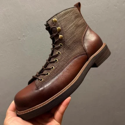 RetroCraft™ Men’s Cow Leather Boots Handmade British Style Ankle & Motorcycle Boots 1
