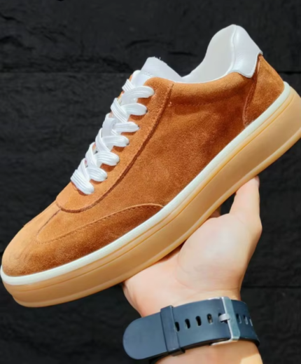 UNITYPUREMAX™ Men's Cowhide Height-Increase Casual Shoes — Minimalist Round-Toe Lace-Ups in Solid Leather