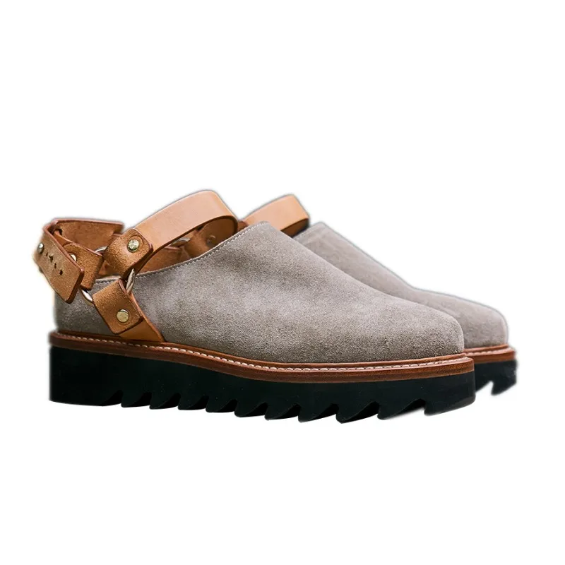 UNITYPUREMAX™ Men's Mixed-Color Casual Buckle Cow Suede Sandals — Thick-Bottom Lazy Comfort, Round-Toe Artisanal Design 5