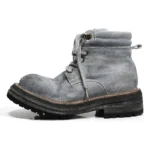 Italian Horse Leather Hand-Sewn Casual Shoes UNITYPUREMAX™ Men's and Women's Goodyear Grey Suede Shoes 2