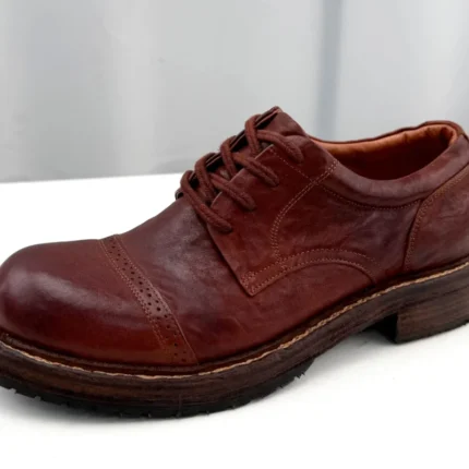 UNITYPUREMAXâ„¢ Goodyear Handmade Horse Leather Casual Tooling Shoes - Thick Sole Casual Tooling Brogue 2
