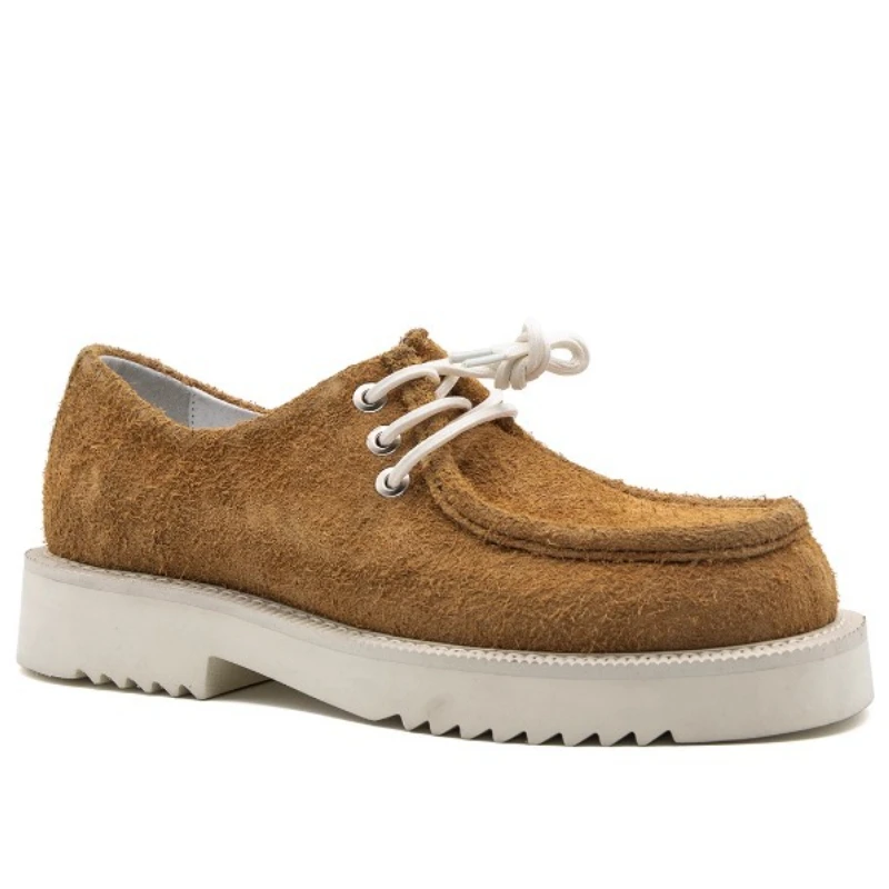 UNITYPUREMAX™ Handmade Square-Toe Suede Loafers for Men – Genuine Leather Thick-Bottom Height Increasing Casual Shoes 3