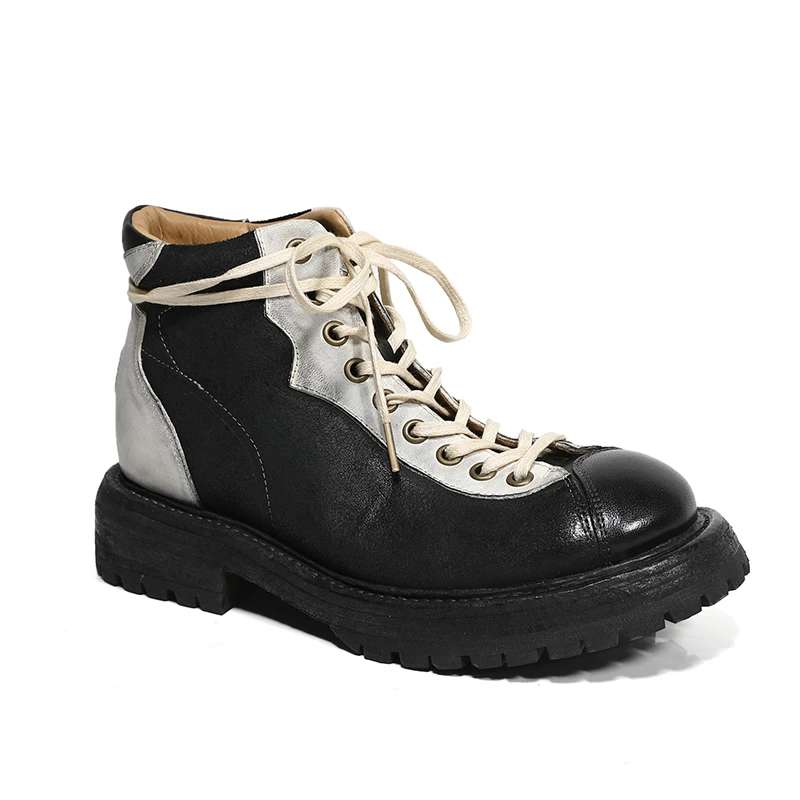 UNITYPUREMAX™ Men’s Hand-Sewn Horsehide Leather Boots High-Top Tooling Shoes for Men – Genuine Leather Retro Outdoor Boots 3