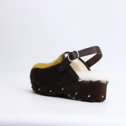 Boken Luxe™ Women’s Luxury Leather Cowhide Sandals – Height-Increasing Fur-Trimmed 2