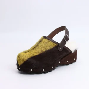 Boken Luxe™ Women’s Luxury Leather Cowhide Sandals – Height-Increasing Fur-Trimmed 1