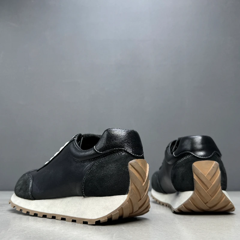 UNITYPUREMAX™ Men’s Washed Horse Leather Shoes – Hand-Sewn Irregular Toe Casual Sports Shoes with Height Increase 5