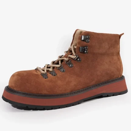 UNITYPUREMAX™ Nordic Rhubarb Tooling Shoes for Men – Handmade Frosted Leather Outdoor Casual Thick-Sole Height-Increasing Boots 2