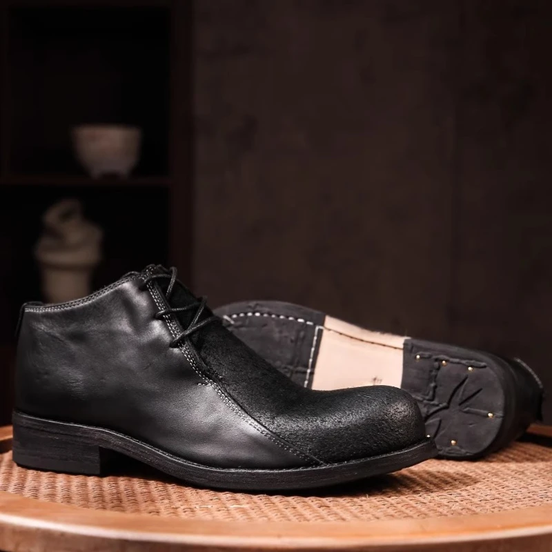UNITYPUREMAX™ Hand-Washed Cowhide Leather Sole Goodyear Shoes — British Retro Men’s Handmade Derby 4