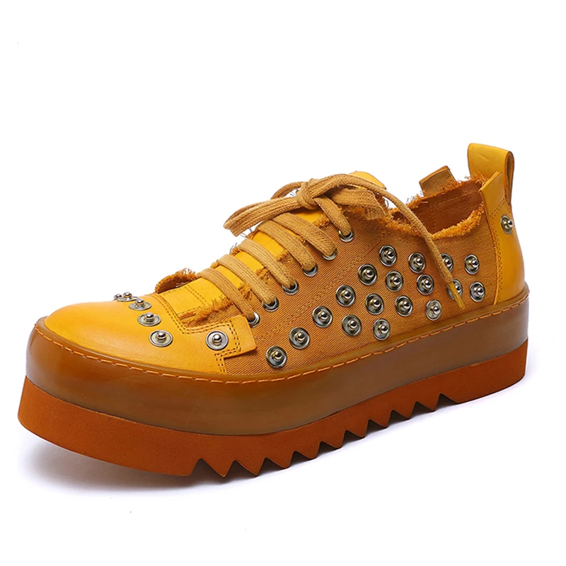 UNITYPUREMAX™ Unisex Canvas Art Rivet Sneakers Height Increasing Breathable Casual Shoes 2