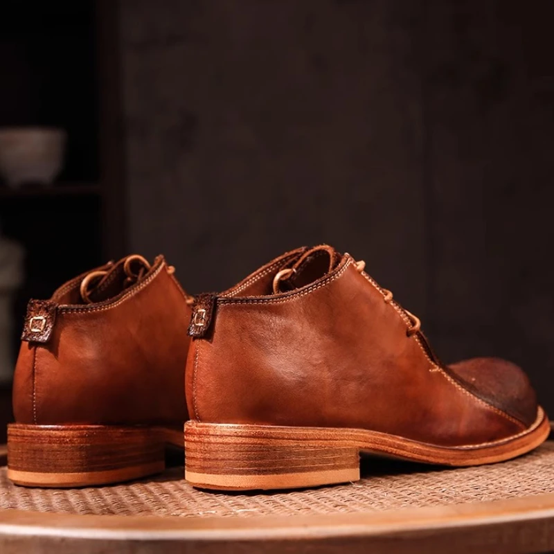 UNITYPUREMAX™ Hand-Washed Cowhide Leather Sole Goodyear Shoes — British Retro Men’s Handmade Derby 5