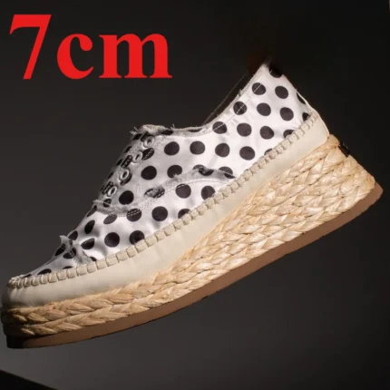 Korean Style Silk Fabric Women’s Heightening Shoes | UNITYPUREMAX™ 7cm Platform Casual Shoes 1