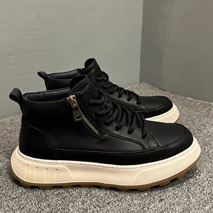 British Style Handmade Leather Men’s Autumn High-Top Boots | UNITYPUREMAX™ Autumn Workwear Casual Shoes 2