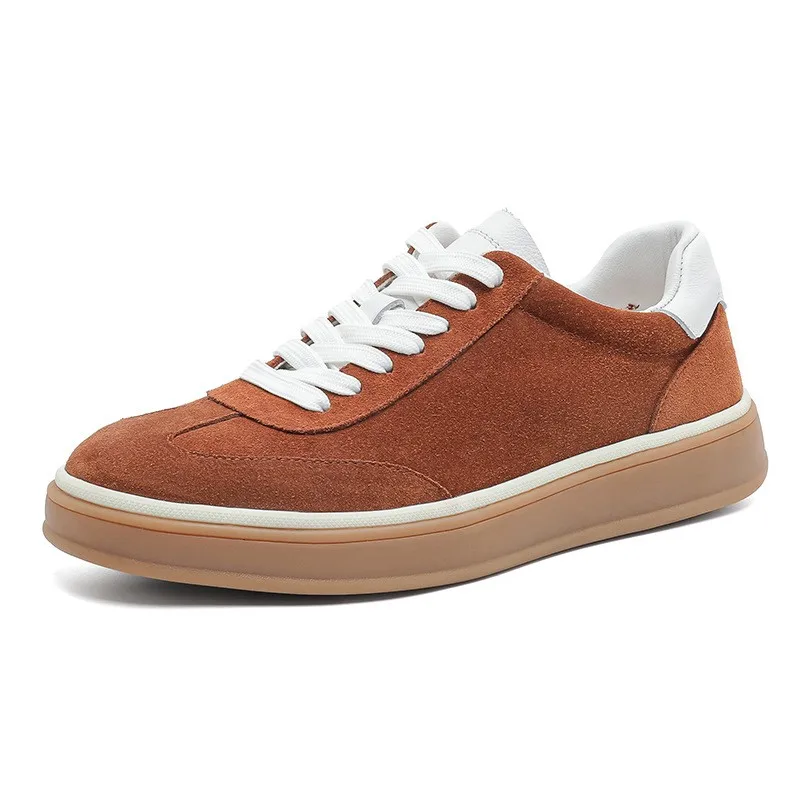 UNITYPUREMAX™ Men's Cowhide Height-Increase Casual Shoes — Minimalist Round-Toe Lace-Ups in Solid Leather 11
