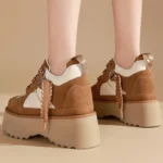 UNITYPUREMAX™ European 14cm Genuine Leather Platform Height Increasing Shoes for Women 5
