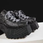 Genuine Leather Square Toe High Heels for Women | UNITYPUREMAX™ British Style Height-Increasing Shoes 3