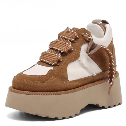 UNITYPUREMAX™ European 14cm Genuine Leather Platform Height Increasing Shoes for Women