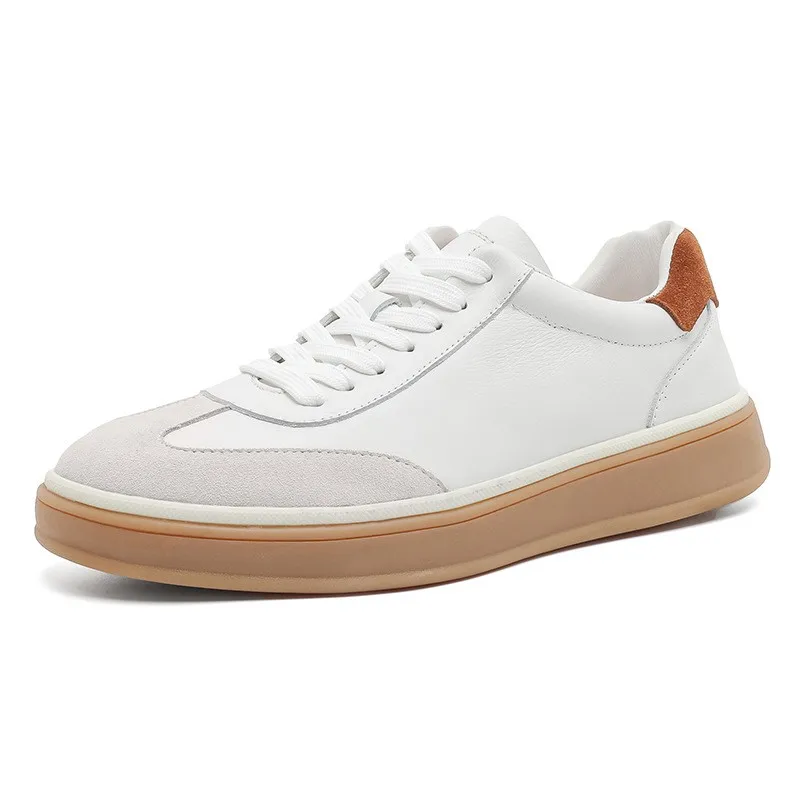 UNITYPUREMAX™ Men's Cowhide Height-Increase Casual Shoes — Minimalist Round-Toe Lace-Ups in Solid Leather 12