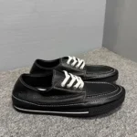 Men's Cowhide Business Work Shoes | British Style Black Office Loafers by UNITYPUREMAX™ 5