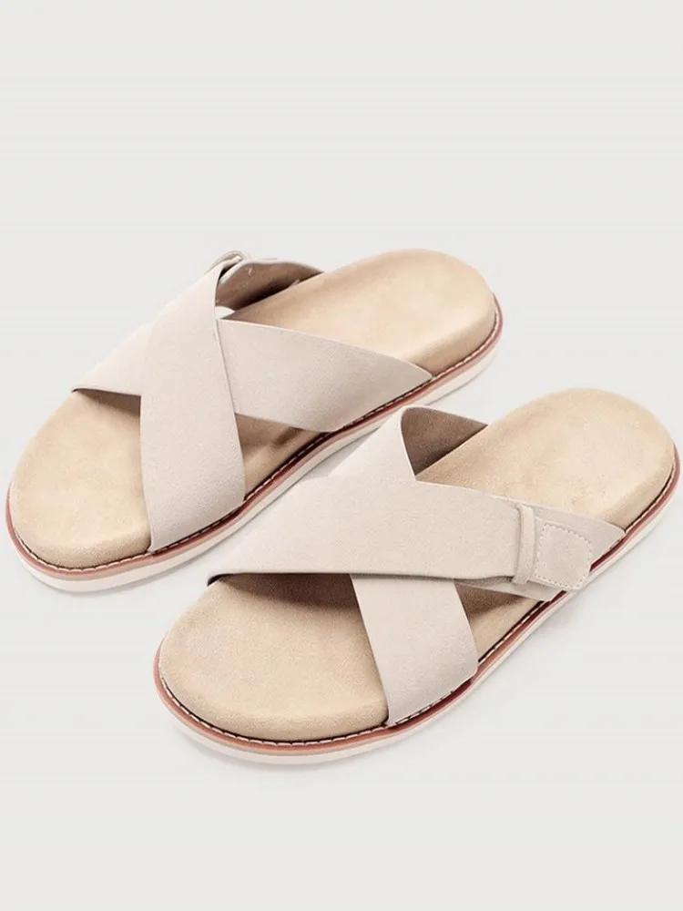 UNITYPUREMAX™ Men’s Genuine Cowhide Leather Open-Toe Buckle Sandals — Breathable Summer Flats for Daily Leisure & Beach Style 5