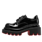 Genuine Leather Handmade 7cm Thick Sole High Heels for Women | UNITYPUREMAX™ British Street Style Cowhide Shoes 2
