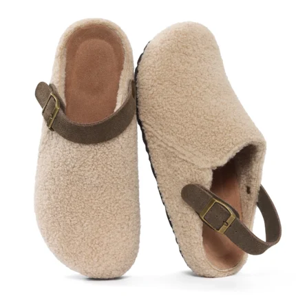 CozyStep™ Winter Fleece Mules – Unisex Warm Fuzzy Clogs with Adjustable Strap UNITYPUREMAX 1