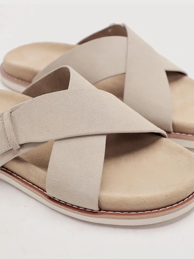 UNITYPUREMAX™ Men’s Genuine Cowhide Leather Open-Toe Buckle Sandals — Breathable Summer Flats for Daily Leisure & Beach Style 6