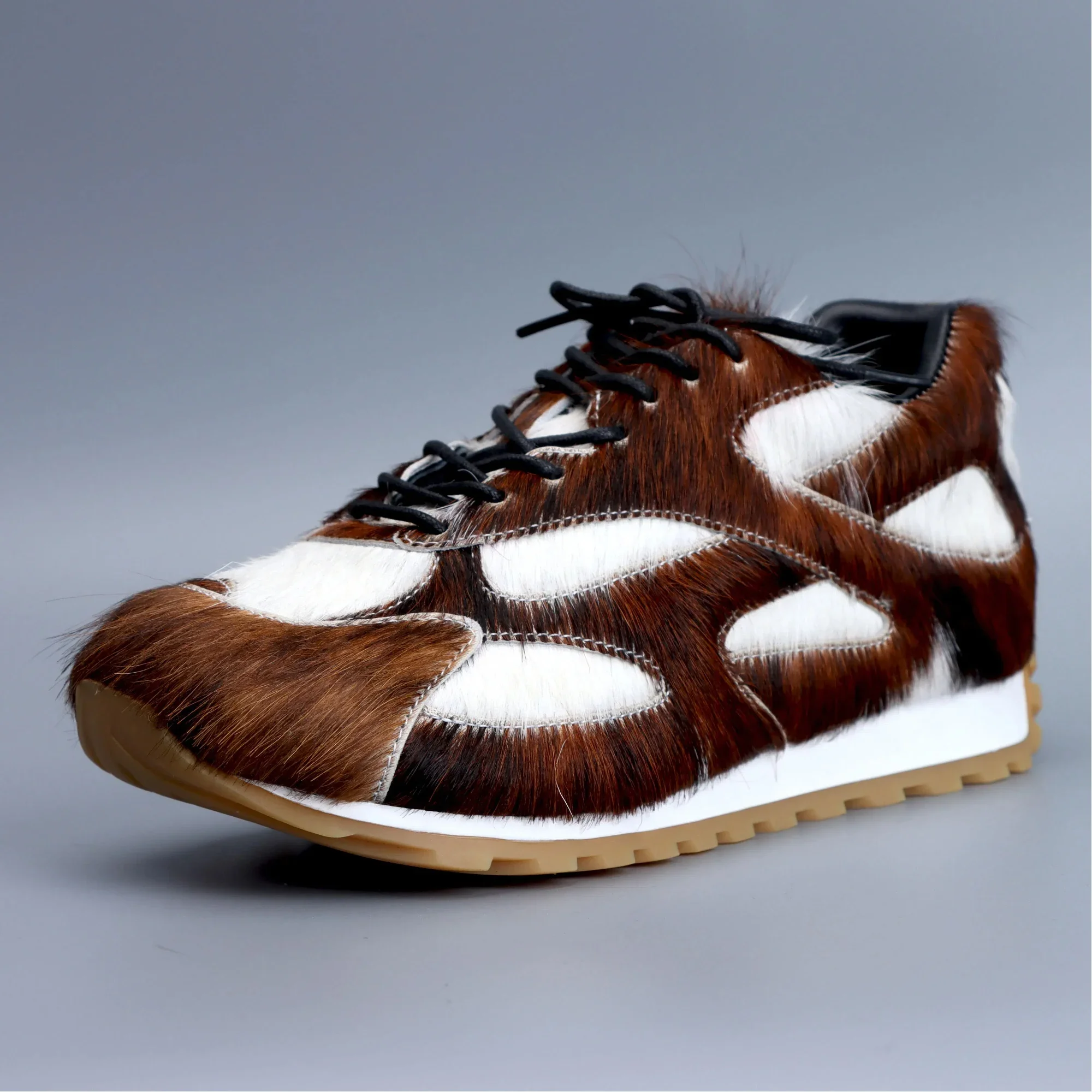 UNITYPUREMAX™ Women’s Calf Hair Low-Top Sneakers – Leather Lined Lace-Up Casual Shoes 2