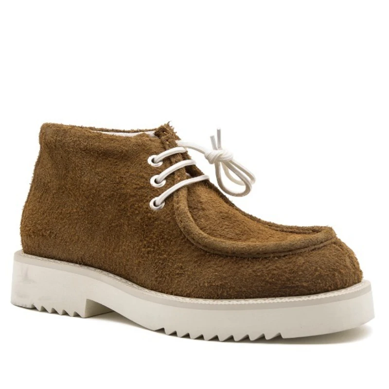 UNITYPUREMAX™ Handmade Square-Toe Suede Loafers for Men – Genuine Leather Thick-Bottom Height Increasing Casual Shoes 1