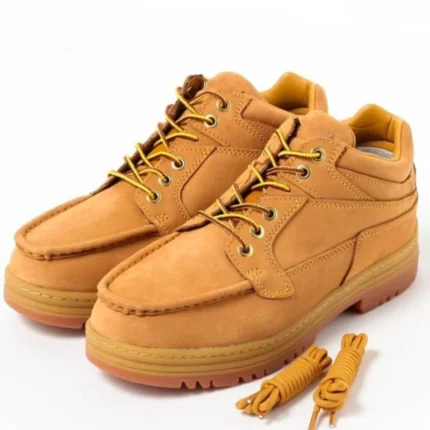 UNITYPUREMAX™ Japanese Outdoor Casual Sports Shoes for Men – Waterproof Cowhide Height-Increasing Leather Workwear Sneakers (Yellow) 1