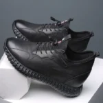 ElevatePro™ Men’s Genuine Leather Height Increasing Shoes | 8–10cm Hidden Lift Casual Sneakers by UNITYPUREMAX 1