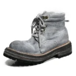 Italian Horse Leather Hand-Sewn Casual Shoes UNITYPUREMAX™ Men's and Women's Goodyear Grey Suede Shoes 1