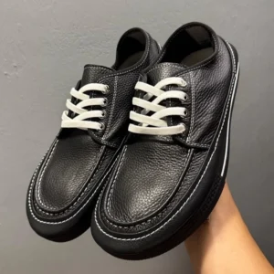 Men's Cowhide Business Work Shoes | British Style Black Office Loafers by UNITYPUREMAX™ 1