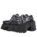 Genuine Leather Square Toe High Heels for Women | UNITYPUREMAX™ British Style Height-Increasing Shoes 1
