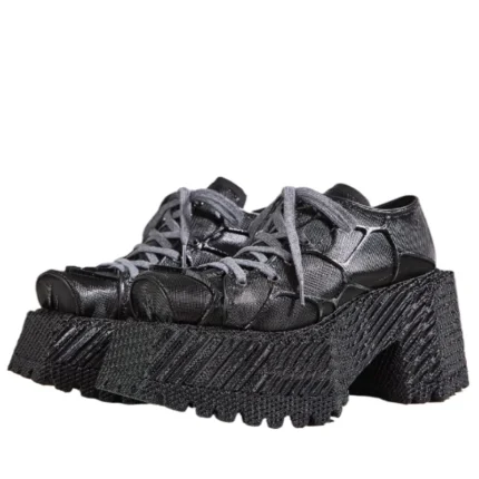 Genuine Leather Square Toe High Heels for Women | UNITYPUREMAX™ British Style Height-Increasing Shoes 1