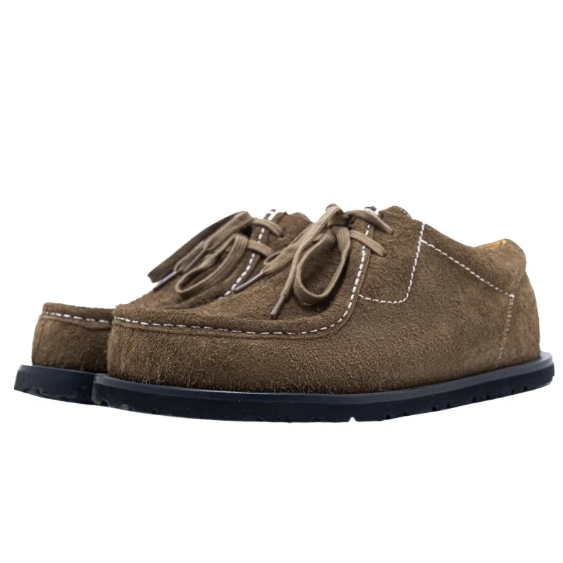 UNITYPUREMAX™ Genuine Leather Suede Square Toe Kangaroo Shoes – Unisex Retro Loafers 1