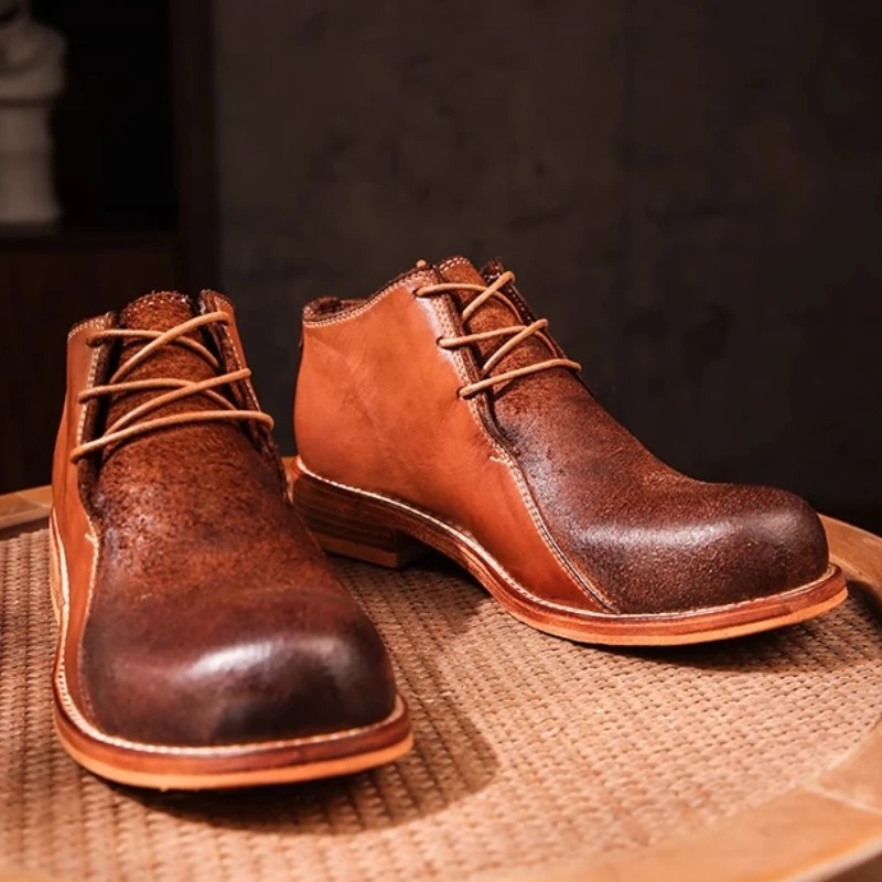 UNITYPUREMAX™ Hand-Washed Cowhide Leather Sole Goodyear Shoes — British Retro Men’s Handmade Derby 3