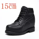 Men’s 15cm Height Increasing Elevator Boots | Genuine Leather Korean Style Casual Boots – UNITYPUREMAX 1
