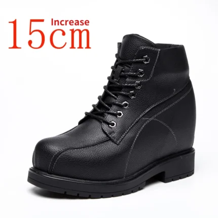 Men’s 15cm Height Increasing Elevator Boots | Genuine Leather Korean Style Casual Boots – UNITYPUREMAX 1