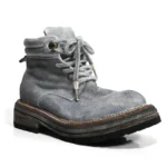 Italian Horse Leather Hand-Sewn Casual Shoes UNITYPUREMAX™ Men's and Women's Goodyear Grey Suede Shoes 5