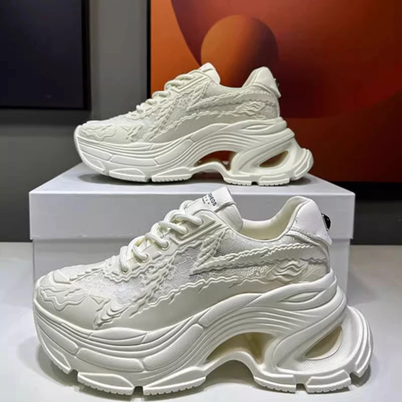 Women’s 8cm Ultra Light Genuine Leather Casual Daddy Shoes | UNITYPUREMAX™ Height Increasing Sneakers 2