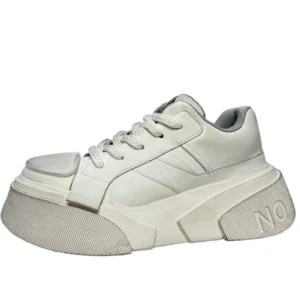 UNITYPUREMAX™ European American 3D Printed Mecha Shoes – Men’s Thick Sole Genuine Leather Height Increasing Sneakers 1