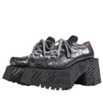 Genuine Leather Square Toe High Heels for Women | UNITYPUREMAX™ British Style Height-Increasing Shoes 2
