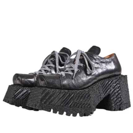 Genuine Leather Square Toe High Heels for Women | UNITYPUREMAXâ„¢ British Style Height-Increasing Shoes 2