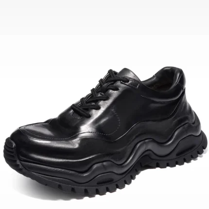 UNITYPUREMAX™ Hand-Washed Horsehide Retro Daddy Shoes – Thick-Soled Unisex Leather Sneakers for All-Season Comfort 2