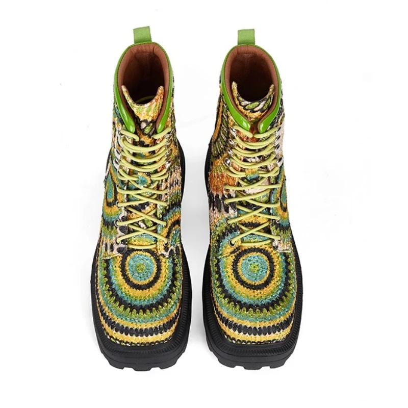 UNITYPUREMAX™ Green & Fresh Exotic Pattern Women’s Fashion Short Boots 3