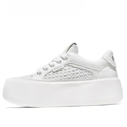 UNITYPUREMAX™ Summer Mesh Sneakers for women – Breathable Woven Design White Height-Increasing Casual Sports Shoes 2