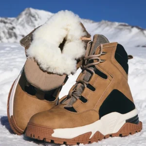 Wool Snow Boots for Men | UNITYPUREMAX™ Leather Fur-Lined Winter Waterproof Anti-Slip Boots 1