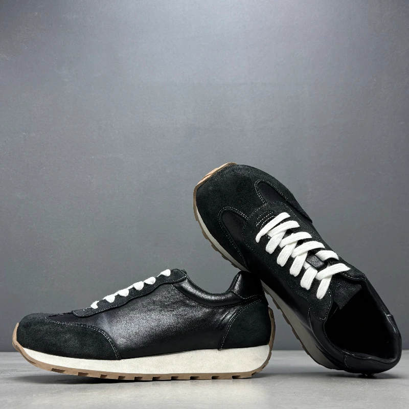 UNITYPUREMAX™ Men’s Washed Horse Leather Shoes – Hand-Sewn Irregular Toe Casual Sports Shoes with Height Increase 2